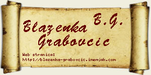 Blaženka Grabovčić vizit kartica